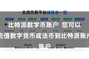 比特派数字币账户 您可以充值数字货币或法币到比特派账户