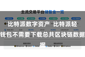 比特派数字资产 比特派轻钱包不需要下载总共区块链数据